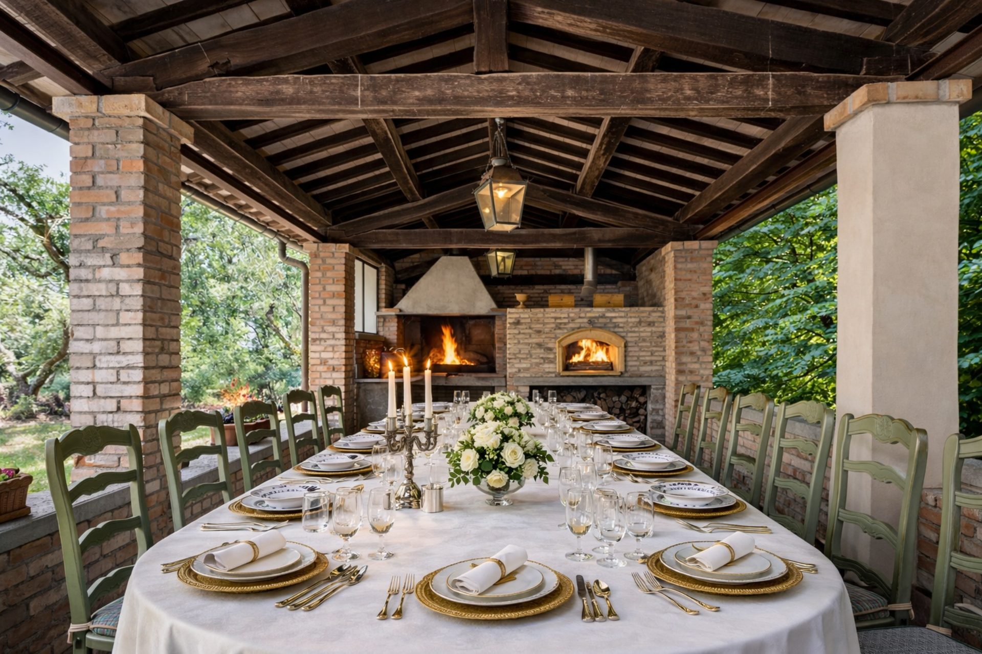 Area pranzo esterna coperta